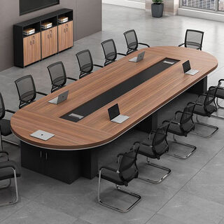 Large conference table long table simple modern oval training table conference room table and chair combination office furniture 1.8*0.8 meters conference table