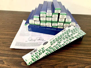 Shantou lincun mahle clevite acl automobile crankshaft oil film tile gap gauge plastic ruler wax strip audi clevite mahle green 1 box 12 strips