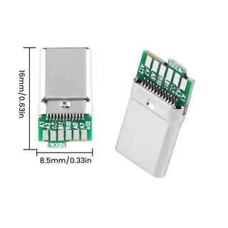 Type c usb 3.1 female/male socket 24-pin connector adapter soldering wire type 24pin adapter board male