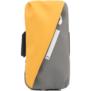 90% new decathlon (decathlon) men's and women's spring fitness multi-pocket outdoor running sports bag smartphone arm bag lemon yellow-4810959