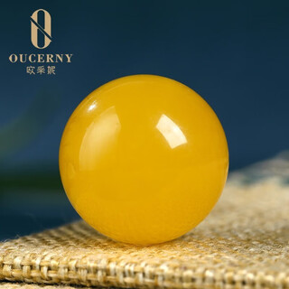 Oucerny natural beeswax loose beads, amber full of honey, chicken fat, yellow old-shaped round beads with beads, buddhist beads, cultural toy bracelets, accessories beads, single 8mm+ (high-quality elastic cord + lead)