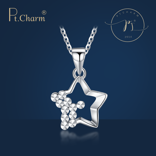 Pt.charm platinum pendant pt950 platinum clavicle chain necklace women's birthday gift five-pointed star wishing star pendant in stock national inspection certificate 0.8-0.9 g