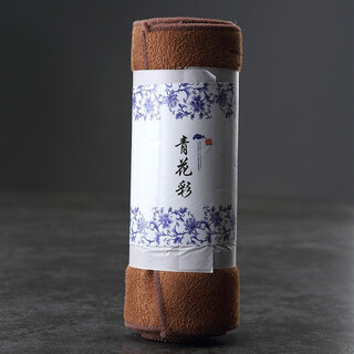 Jiutang extra long thickened water absorbent tea towel tea table towel tea table rag zen pure cotton tea towel cloth tea cloth household tea tray tea set accessories long thickened tea towel (brown)