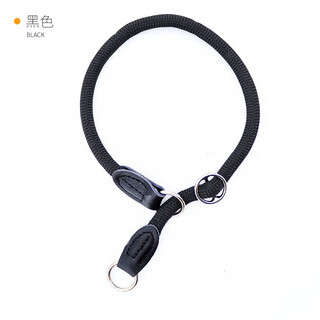 Rongyu dog collar p chain explosion-proof tow rope medium and large dog golden retriever collar collar competition grade p chain pet supplies black