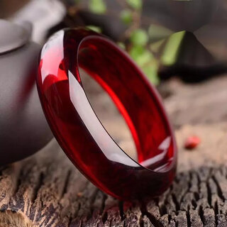 Snqp beeswax bracelet comes with certificate blood amber burmese amber raw stone carved ladies style bracelet gift ring 54-56mm