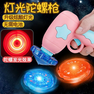 Soumade bamboo dragonfly luminous flying saucer flying saucer rotating gyro gun play children outdoor toys boys girls new year gift