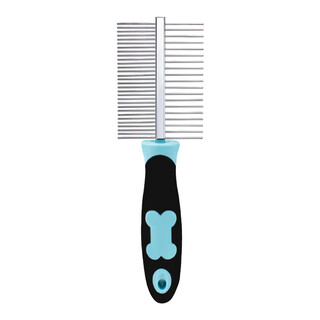 Blackbird pet comb row comb cat hair comb knotting comb ragdoll garfield cat hair cleaner teddy dog comb needle comb blue handle double row comb