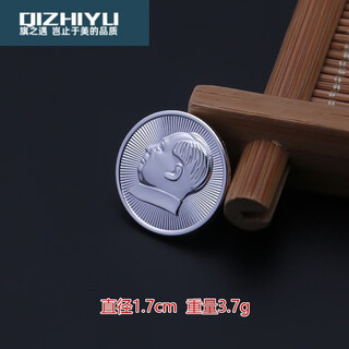 Grandpa mao's portrait commemorative badge badge red era classic brooch pure silver s990 gift for elders pure collection souvenir business clothes suit accessories high 04