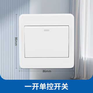 Chint (chnt) new1-c00100a exposed switch socket wall panel exposed box installation positive five-hole two-three plug 86 type elegant white new1c/one open single control