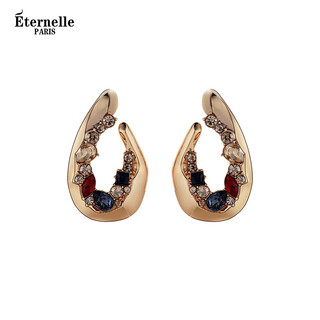Eternelle french eternal austrian crystal earrings french retro fashionable personality earrings for women with floral old money style