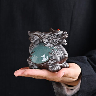 Xixi taitai creative purple clay lucky dragon turtle tea pet ornament boutique opening table tea ceremony tea play accessories tea tray decoration ge kiln dragon turtle