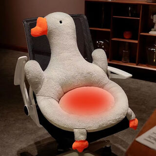 Yudou ins big white goose all-in-one cushion cushion bay window tatami mat dormitory butt cushion seat cushion chair cushion back #ashne cute and comfortable not tired after sitting for a long time 03 49*89cm soft cushion + warm blanket