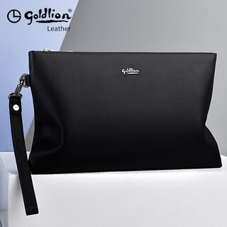 Goldlion envelope bag men's handbag genuine leather fashion light luxury clutch large capacity 2025 new top layer cowhide clutch bag genuine authorization penalty 10 for counterfeit