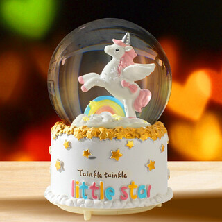 色豆（SEDOU）独角兽水晶球音乐盒八音盒生日礼物女生送女孩7-14岁儿童玩具