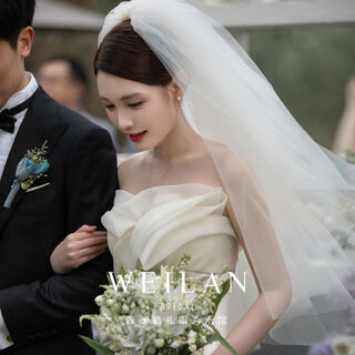 Veil bridal wedding veil new style super fairy style certification registration headwear proposal photography long puff p white plain shaft puff shape approximately 80 hair comb