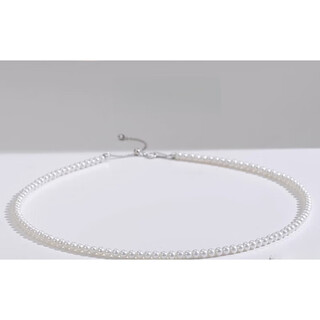 Dl 1998 fat donglai same style s925 silver freshwater pearl necklace here comes the mushroom edison white xg pearl necklace