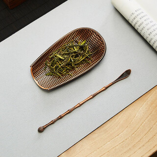 Mesni tea tea dial metal set dustpan bamboo braided tea lotus holding tea awakening six gentlemen teaspoon tea set accessories dustpan tea dial + tea dial