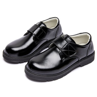 Xin yueqing children's shoes boys' single leather shoes soft sole british style primary and secondary school students black children's dress shoes white performance shoes matte black 7800 size 42 inner length 26/suitable for foot length 25.5cm