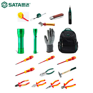 Sata 19-piece electrical emergency repair tool set a09712