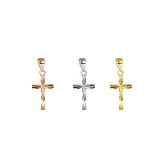 Chi xing 18k yellow gold white gold rose gold plain gold cross small pendant pendant exquisite