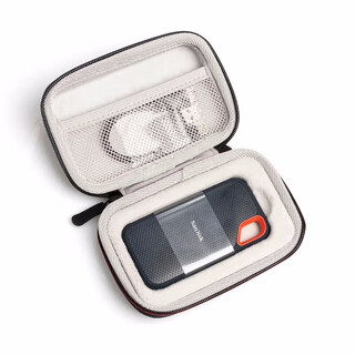 Sandisk e60 e61 e81 solid state mobile hard drive bag storage bag protective cover portable shockproof and anti-drop box hard drive bag hard drive bag (supports e61 model) matte leather surface