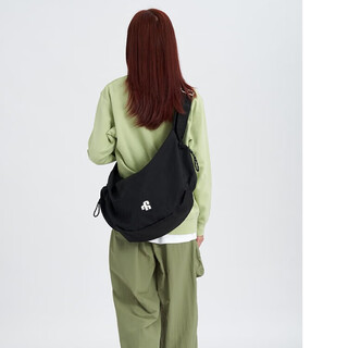 VAOPER【花儿与少年同款】喂牌原创运动斜挎包男旅行包单肩包女通勤包 黑色 花少胡先煦同款 大包