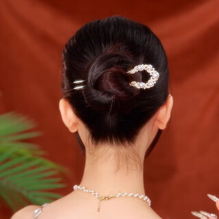 Persia new chinese style bead hairpin women's hairpin golden u-shaped hairpin 2025 new exquisite high-end hairpin headwear beaded u-shaped hairpin