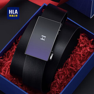 Heilan house belt men's automatic buckle inner wear belt genuine cowhide unlaminated birthday gift fashion new style for boyfriend and husband trendy
