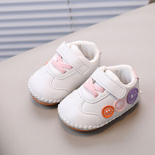 Lei dingka 2025 spring and autumn new style 0-1 year old female baby shoes newborn infant soft soled toddler shoes cartoon baby shoes jym jy2318 pink single layer 14 inner length 11cm
