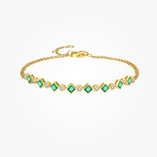 Coasze 18k gold emerald and diamond bracelet set with colorful gems and diamond jewelry for women to give to their besties emerald bracelet