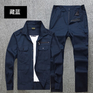 Haoying summer pure cotton thin shirt work clothes for men and women, auto repair factory welding clothes, wear-resistant, anti-scalding and dirty-resistant labor insurance clothing, navy blue 533, 170 yards, recommended 110-125 jin jin equals 0.5 kg