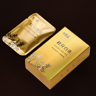 Shi fang yi osmanthus white tea authentic fuding white tea gongmei individually packed small square pieces gift box tea gift bag 20g