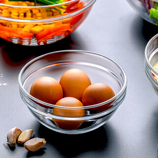 Luminarc lead-free transparent tempered heat-resistant glass bowl salad bowl microwave bowl instant noodle bowl thickened soup noodle bowl household stackable bowl 14cm rice bowl
