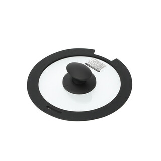 Nitori yideli home kitchen multi-caliber pot accessories handle anti-scalding silicone pot lid toreru black 24cm