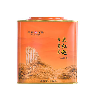 Tianfu tea wuyishan dahongpao rock tea oolong tea large can iron can barrel loose tea 500g 500g