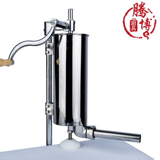 Meifeng household vertical sausage filling machine manual sausage filling machine stainless steel hand-crank sausage machine household commercial sausage filling machine household high configuration + 4 plastic + 4 steel pipes
