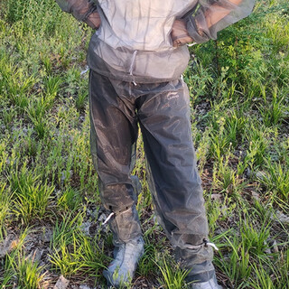 Baichao 2024 new upgraded anti-mosquito clothing full set, fluffy, breathable and not stuffy for fishing, outdoor anti-mosquito and insect-proof pants, foot protection l, height 155-175, weight 45-75