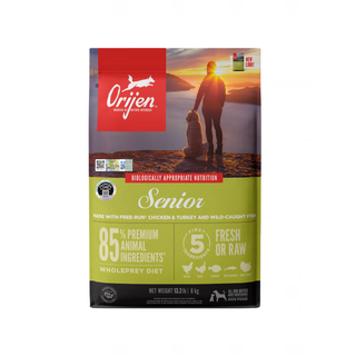 Orijen is eager to import dog food, chicken, six kinds of fish, low-fat, low-calorie main food for senior dogs, senior dogs 6kg, may 25, 0g