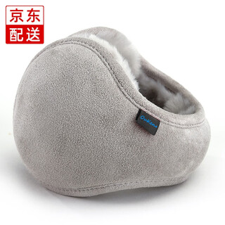 Okenjia winter warm earmuffs, men's earmuffs, warm women's travel mountaineering outdoor sports earbags, deerskin velvet ear warm earmuffs, deerskin velvet gray