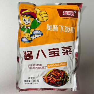 慧明园山东慧明园酱八宝菜酱什锦酱黄瓜八宝酱菜鲜香下饭即食早餐菜袋装 【抖音同款】酱八宝菜250克X2包