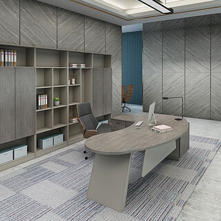 Tiju boss desk simple modern president manager office curved supervisor executive desk furniture table and chair combination 2.0 meter boss desk