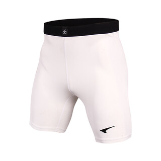 Ucan rick's new men's tights, breathable elastic support base football tackle sports pants, game training, running, mid-waist short, white m