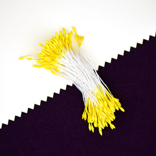 Other matte pearlescent round head flower core flower core flower stamens handmade diy match head flower stamens hairpin hair accessories material simulated flower pearlescent yellow 1mm