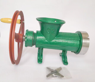 Huili de 32# type/size meat grinder hand-cranked electric household commercial fish grinder chicken skeleton grinding pepper to send enema tube meat grinder + spare blade