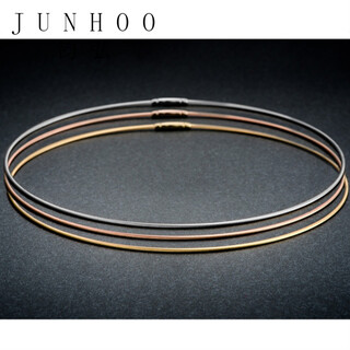 Junhong german craft collar au750 18k gold rose gold clavicle collar necklace with pendant 18k white 45cm