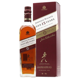 Johnnie walker whiskey blended scotch whiskey foreign liquor 15 years blended malt (sherry version)