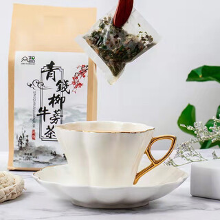 Green money willow burdock tea 150g 30 bags green money willow tea combination flower tea bag tea contains mulberry leaves, burdock root, sea buckthorn, sophora flower, etc. 2 bags