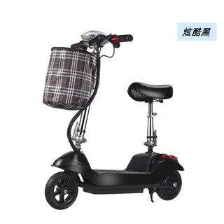 Biwit little dolphin electric vehicle mini electric scooter small adult men and women folding lithium battery recreational vehicle black 24v brushed brand battery 50-60 miles gift