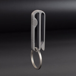 正品钛合金休闲裤钥匙扣运动裤松紧裤学生皮带腰带扣环扣头腰带环 A款钛合金 扣钛合金圈不锈钢