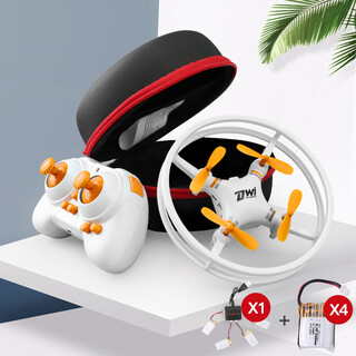 Dwi mini drone children's remote control aircraft micro aerial photography small quadcopter boy toy primary school student mi 32 minutes battery life fixed height + orange pack 4 batteries